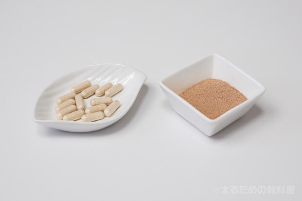 プルエル(左)とフトレマックス(右)の中身